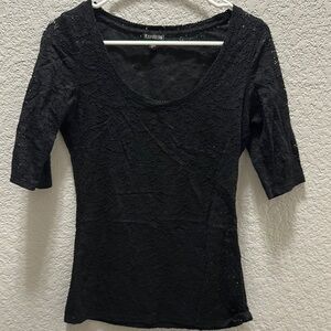 Express Black Lace Women's Top